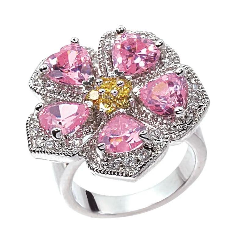Park Lane Jewelry Elegant Pink And Yellow Flower Ring 56$